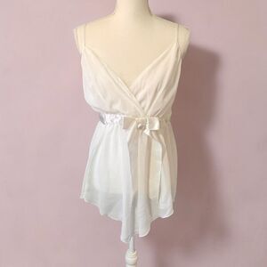 Frederick’s of Hollywood Ivory Goddess Babydoll Chemise Sz 2X